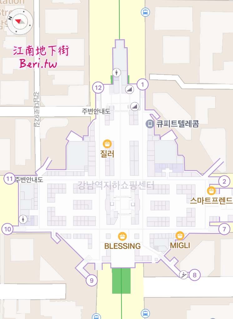 【首爾購物】江南地下街逛街地圖，便宜韓國服飾天堂！各大地下街比較