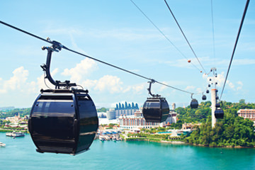《新加坡自由行》如何搭乘聖淘沙空中纜車？ 空中纜車購票+聖淘沙島景點攻略｜新加坡花柏山珠寶盒纜車