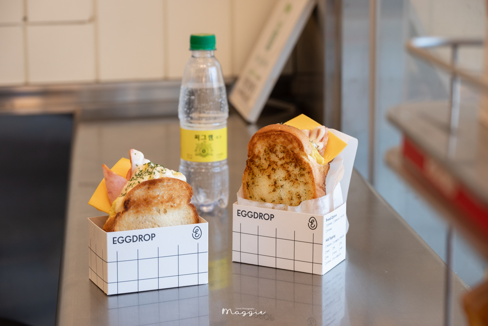 【釜山美食】EGG DROP海雲台站分店，韓國必吃歐姆蛋厚片三明治料超多