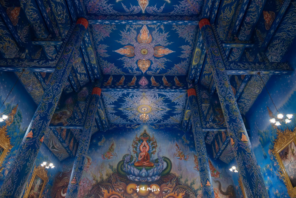 【泰國清萊】藍廟Blue Temple舞虎寺，華麗虛幻的藍色佛寺，彷彿掉入海底國度