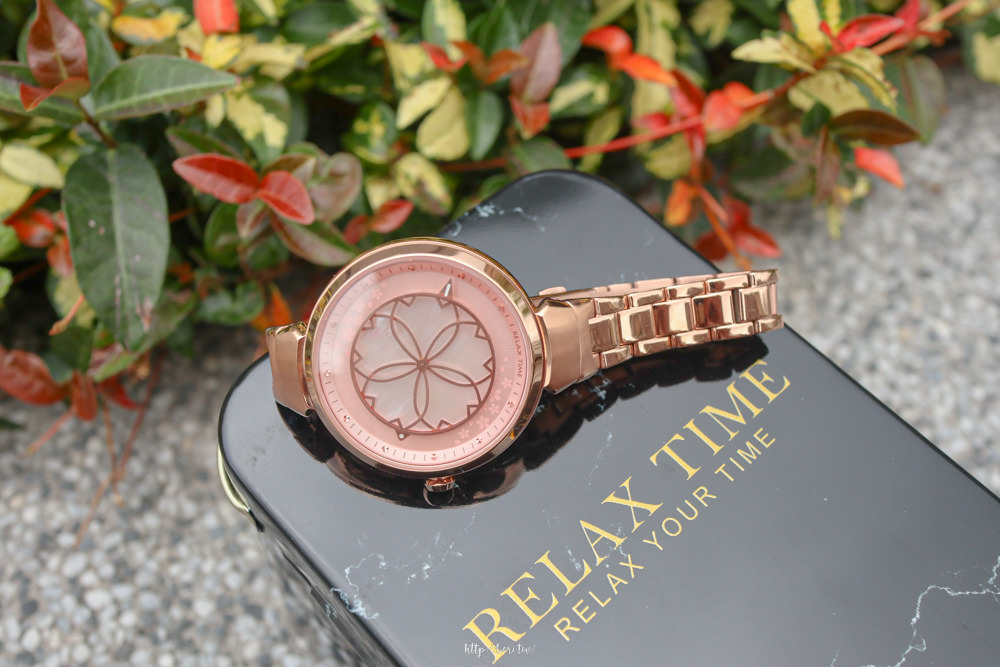 女錶開箱|夢幻系設計錶款RELAX TIME 隨櫻花綻放每個指針片刻｜2021女錶